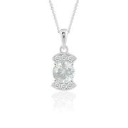 Aquamarine and Zircon Pendant